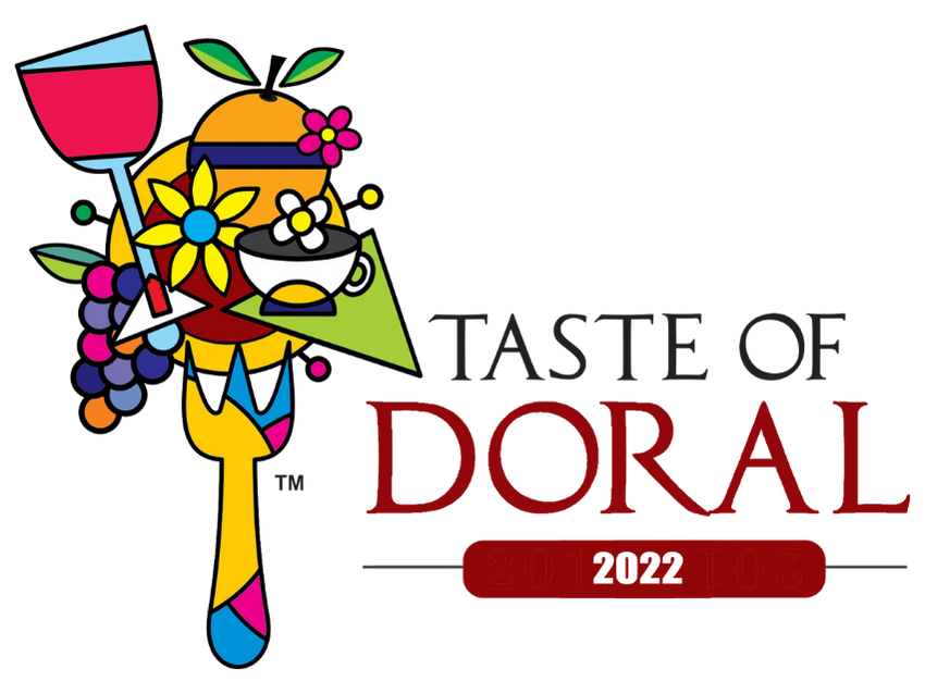 Taste of Doral Logo 2022. Magazine. Doral Restaurant Week. Doral and Miami's Best Restaurants.