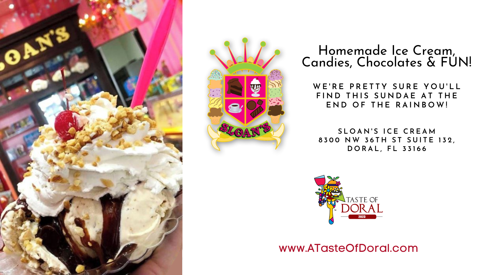 Taste of Doral Doral Restaurant Week 2023 Sloan's Ice Cream Doral